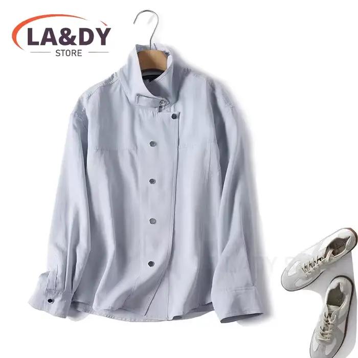Chemisiers et Hauts Femme Printemps 2026 Nouvelle Collection Boutonnés Manches Longues Élégants Unis