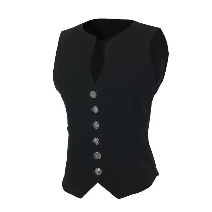 Gilet en velours Vintage pour femmes, col en V, court, sans manches, hauts décontractés, veste ajust