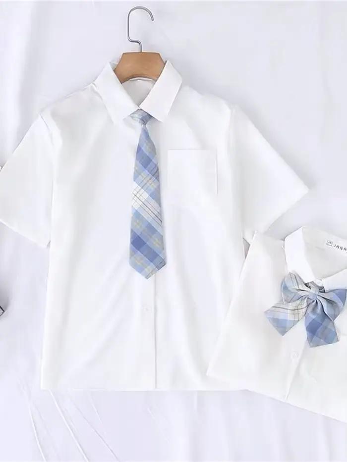 JMPRS – chemise blanche d'été pour femmes, manches courtes, Style JK Preppy, japon, filles, hauts Ha