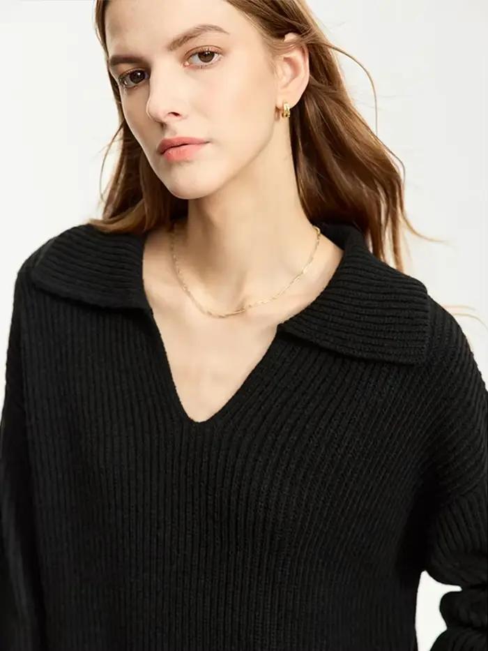 AMII minimaliste français paresseux Style chandails pour femmes 2025 hiver nouveau ample décontracté