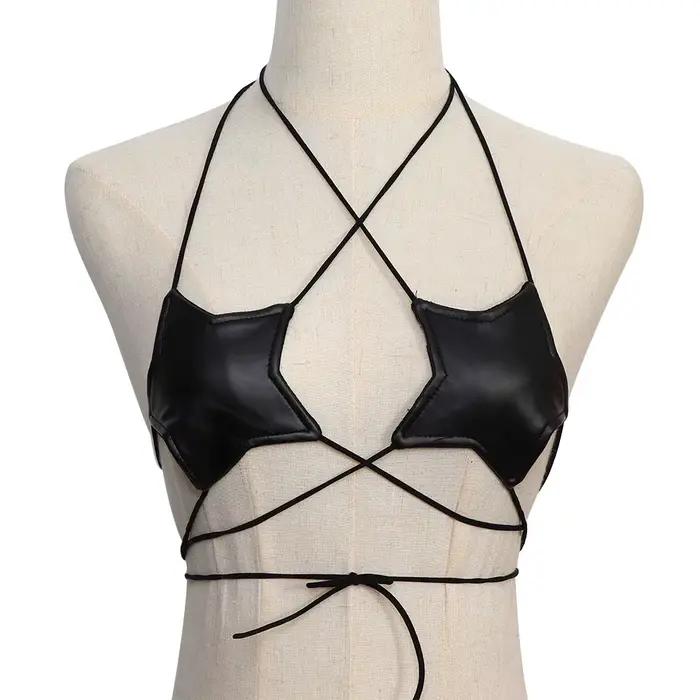 Dames haut sexy bustier hauts étoile soutien-gorge dos nu discothèque étoile Camisoles Camisoles et