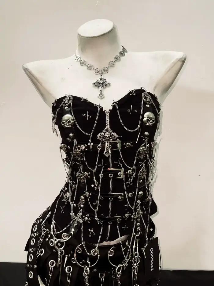 Débardeurs gothiques y2k mode y2k haut court hauts croisés e fille vêtements vintage hauts vêtements