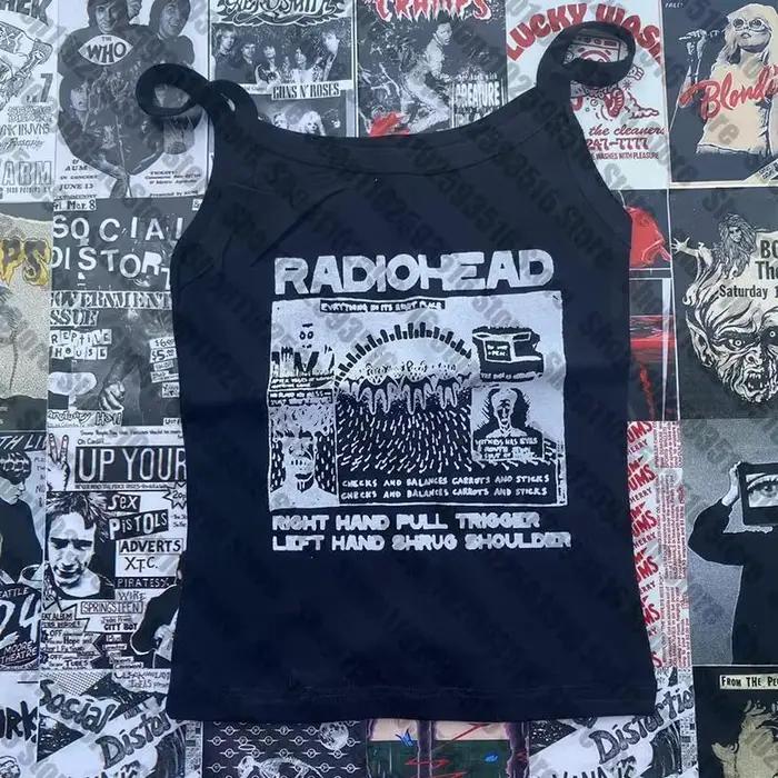 Débardeur sans manches avec graphiques esthétiques pour femmes, Vintage, imprimé mignon, Grunge, Str