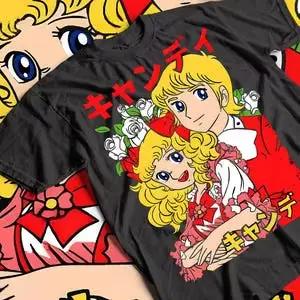 T-shirt Shojo Candy, t-shirt unisexe en coton épais, Riyoko Ikeda, chemise Kawaii, Rose de Versaille