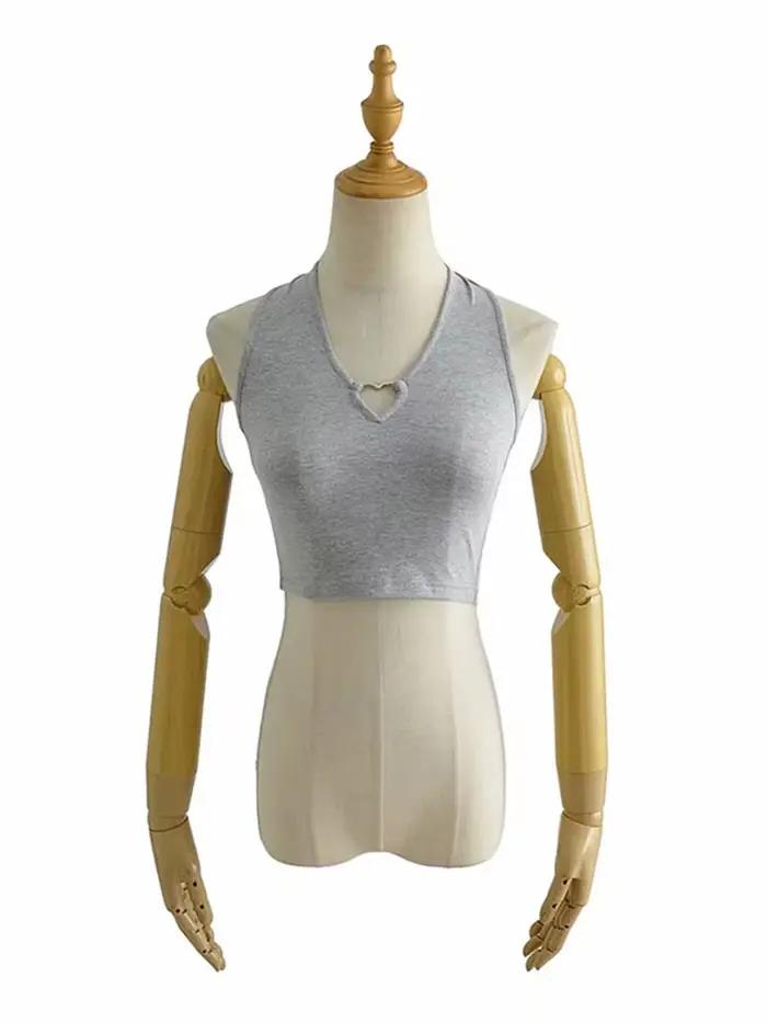 Débardeur doux Femme t-shirt Vintage Cami haut femmes vêtements licou t-shirts mode coréenne vêtemen