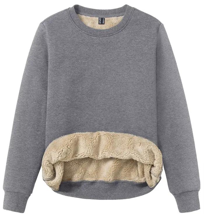 TACVASEN hiver Sherpa doublé sweat femmes épais chaud polaire sweats maison fête décontracté sweats