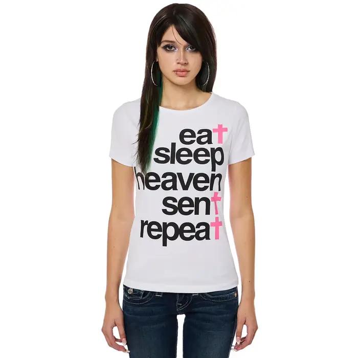 Emo Y2k Style lettre impression bébé t-shirts Streetwear esthétique graphique mince t-shirts hauts P