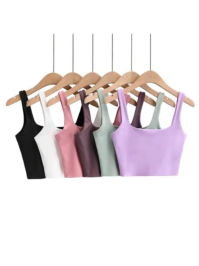 Col Carré Court pour Femme, Sexy, Mode, Précieux, Y-6 Couleurs, Été, 2024