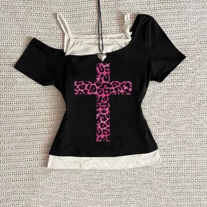 Emo Girl Punk graphiques bébé t-shirts années 2000 Vintage gothique femmes t-shirts hauts Y2k Style