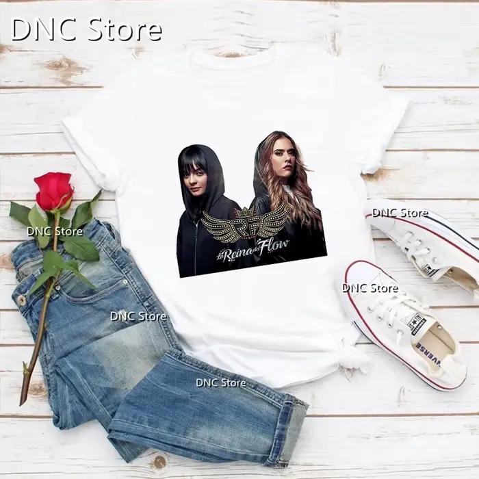 Mode femmes t-shirts cool la reine du flux chanteur de musique impression graphique t-shirts femme é