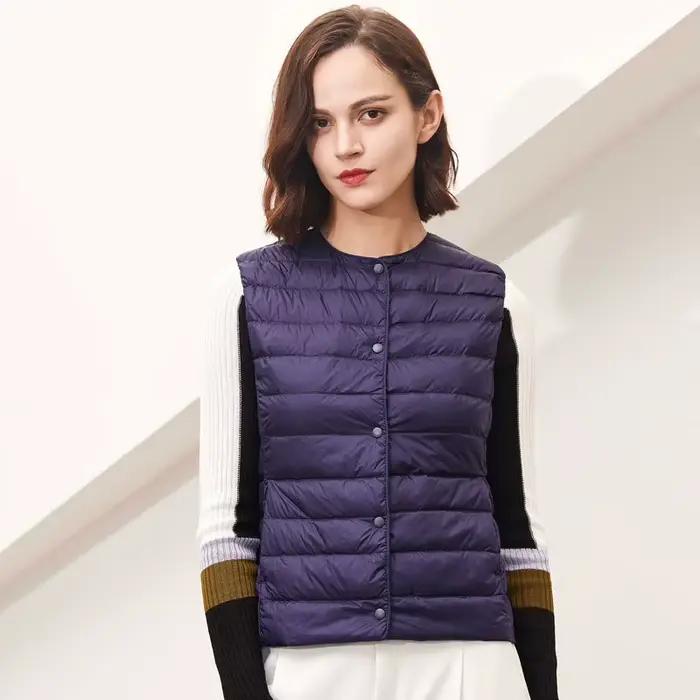 NewBang – gilet chaud en tissu mat pour femme, gilet Ultra léger, sans manches, doublure d'hiver