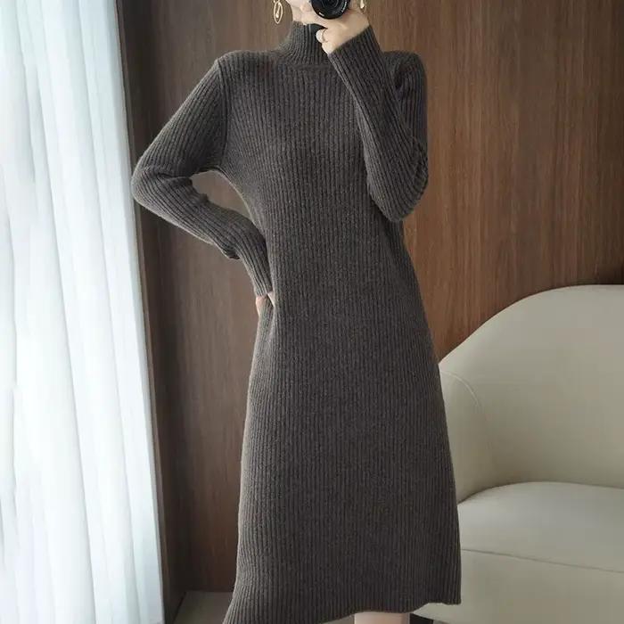 Robe pull maxi esthétique décontractée pour femmes hiver vintage mode coréenne à offrir pour événements spéciaux