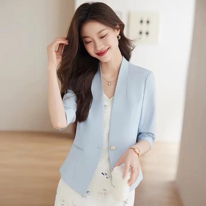 Blazer élégant kaki pour femme