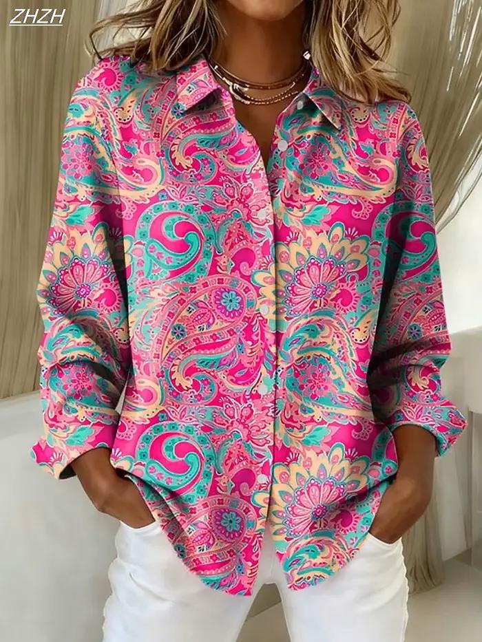 Chemise femme chemisier Paisley élégant