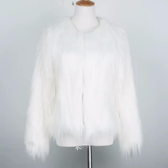 Manteau en Fausse Fourrure pour Femme