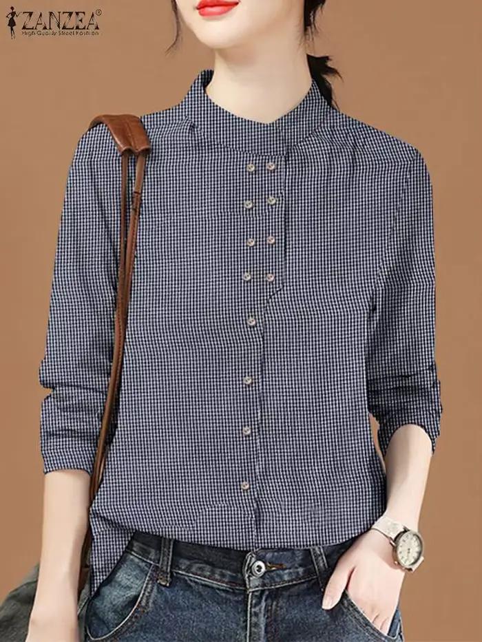 Chemisier à manches longues de style chinois vintage pour femmes