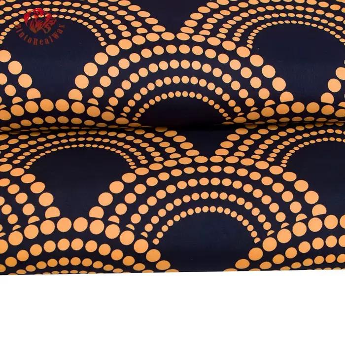 BintaRealwarn-Tissu Africain en Polyester à Motif d'Éventail Ankara