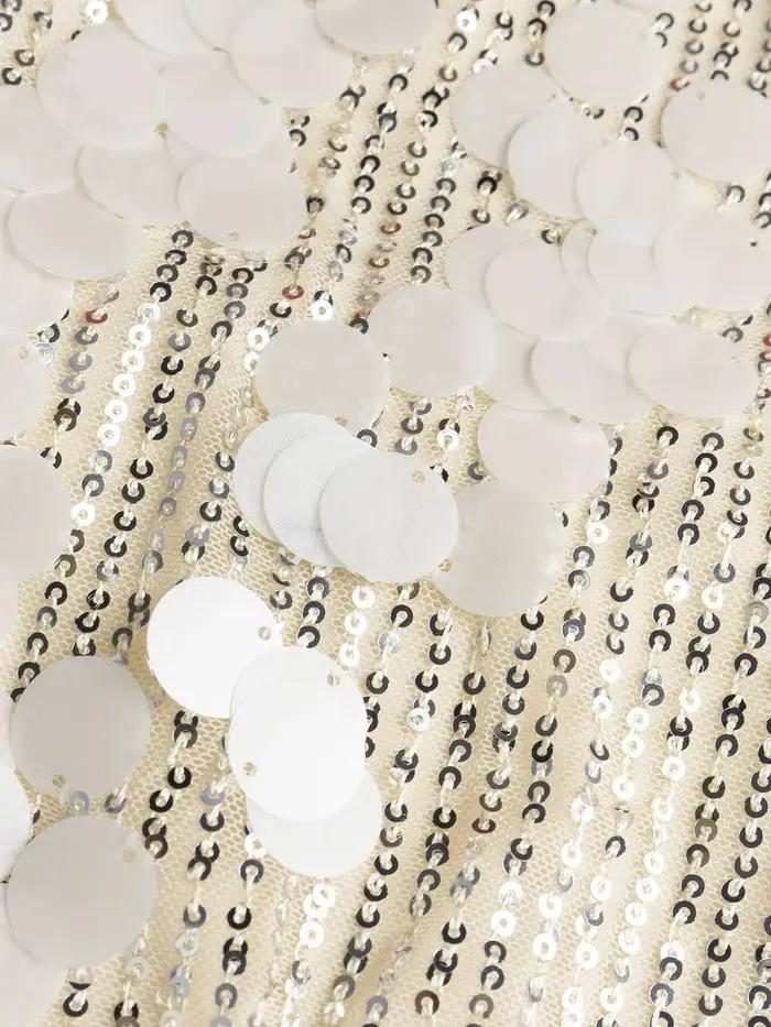 Débardeur Femme Printemps-Été Blanc à Col Halter Orné de Paillettes Court et Brillant Idéal pour Soirées Quotidien et Rendez-vous