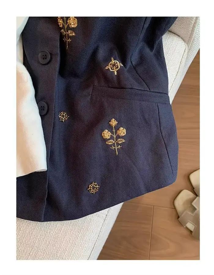 Débardeur Femme Sans Manches Col V Ample Été Tendance Coton Lin Uni Boutonnage Simple Broderie Vintage Camisole