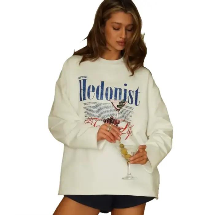 T-shirt blanc en pur coton à manches longues pour femme