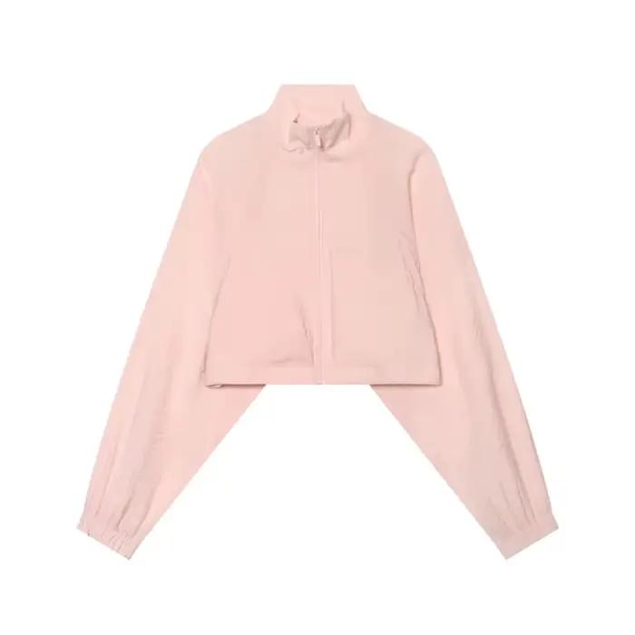 Ensemble deux pièces HipSeam veste courte zippée col montant pantalon taille mi-haute printemps été femme décontracté nouveau modèle 2026