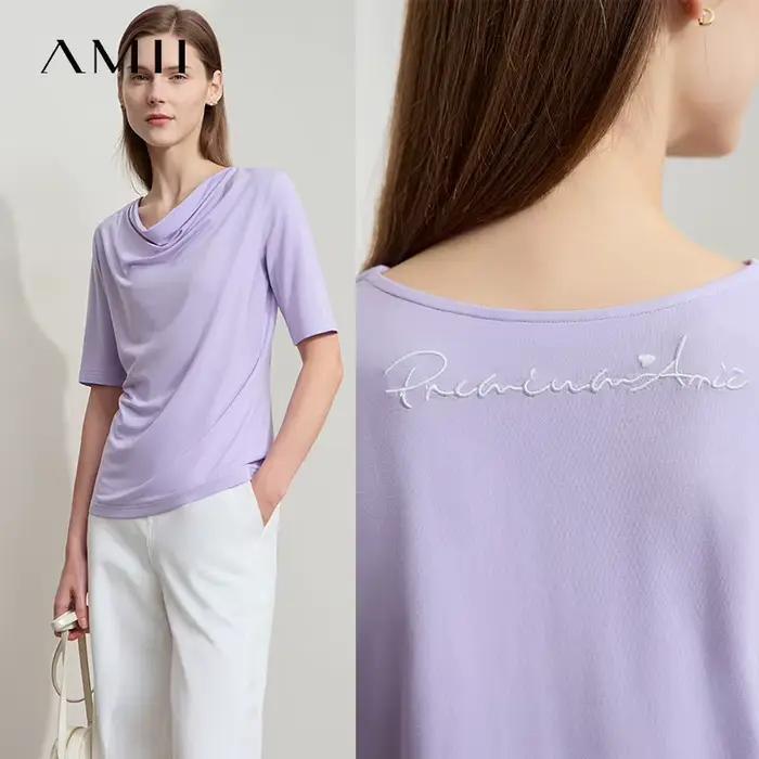 Amii T-shirt minimaliste pour femme