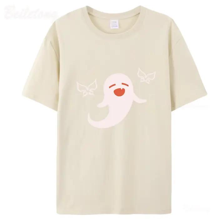 T-shirt Genshin Impact Hu Tao Ghost 100% coton Harajuku Kawaii Graphics Casual pour femme printemps été occassions spéciales