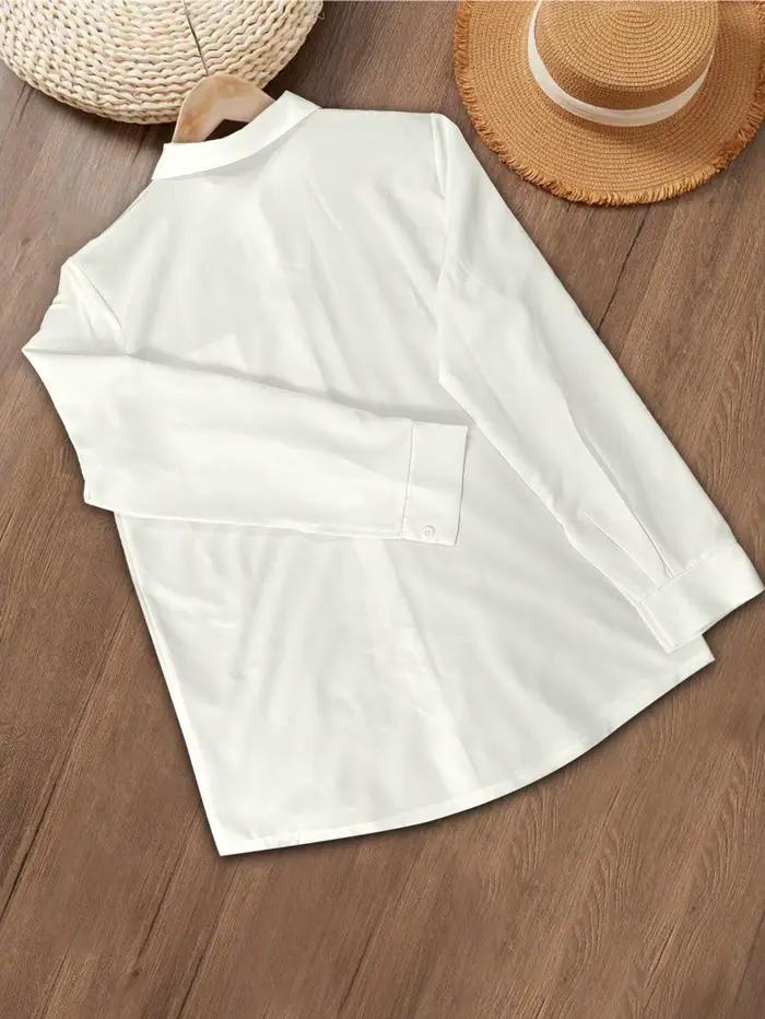 Chemise en coton et lin pour femme — Style décontracté