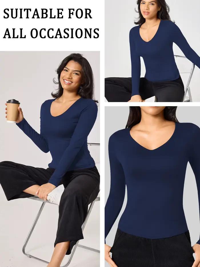 T-shirt à manches longues pour femmes de sport polyester et élasthanne pour entraînement course et yoga occasions spéciales