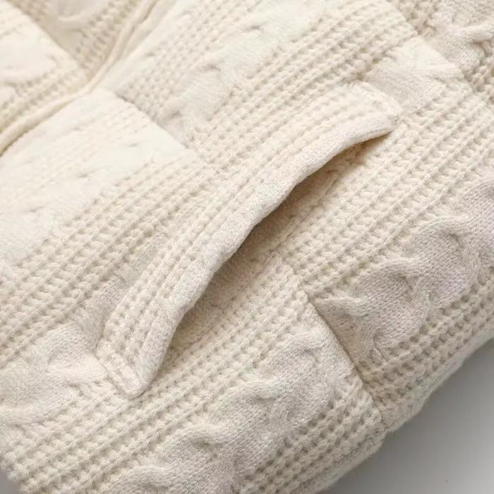 Gilet sans manches EAEOVNI en polyester épais pour femmes, veste sans manches avec poche, style décontracté pour automne hiver, vêtement extérieur et accessoire chic pour toutes les occasions