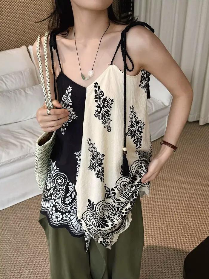 Nouvelle collection été : Haut de vacances pour femme style bohème français