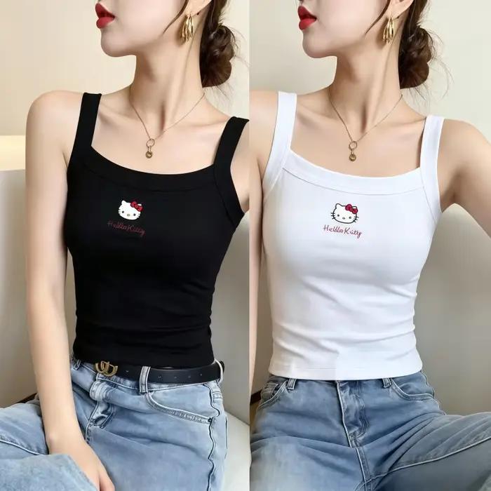 Été nouveau fil jarretelle gilet pour polyvalent sans manches fond et minceur sport soutien-gorge haut pour femme t-shirts vêtements pour femmes