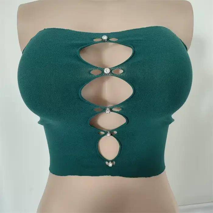 Haut court Sexy ajouré