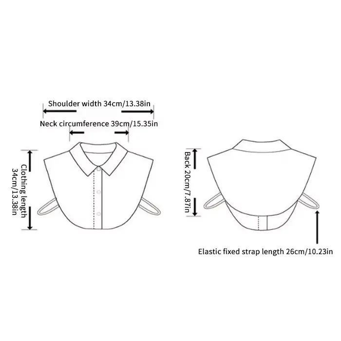 Faux col rayé fin détachable élégant pour femmes et filles diverses occasions formelles et décontractées