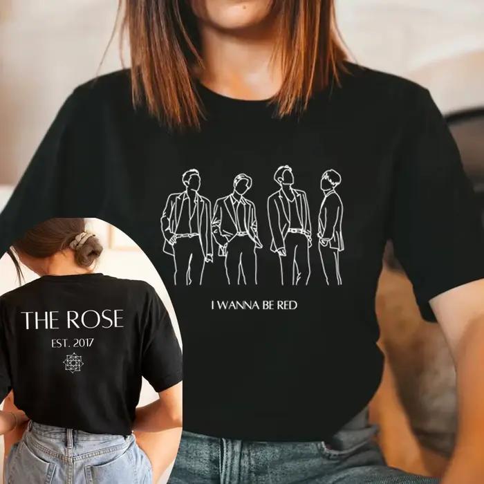 T-shirt manches courtes femme, streetwear, bande de musique coréenne