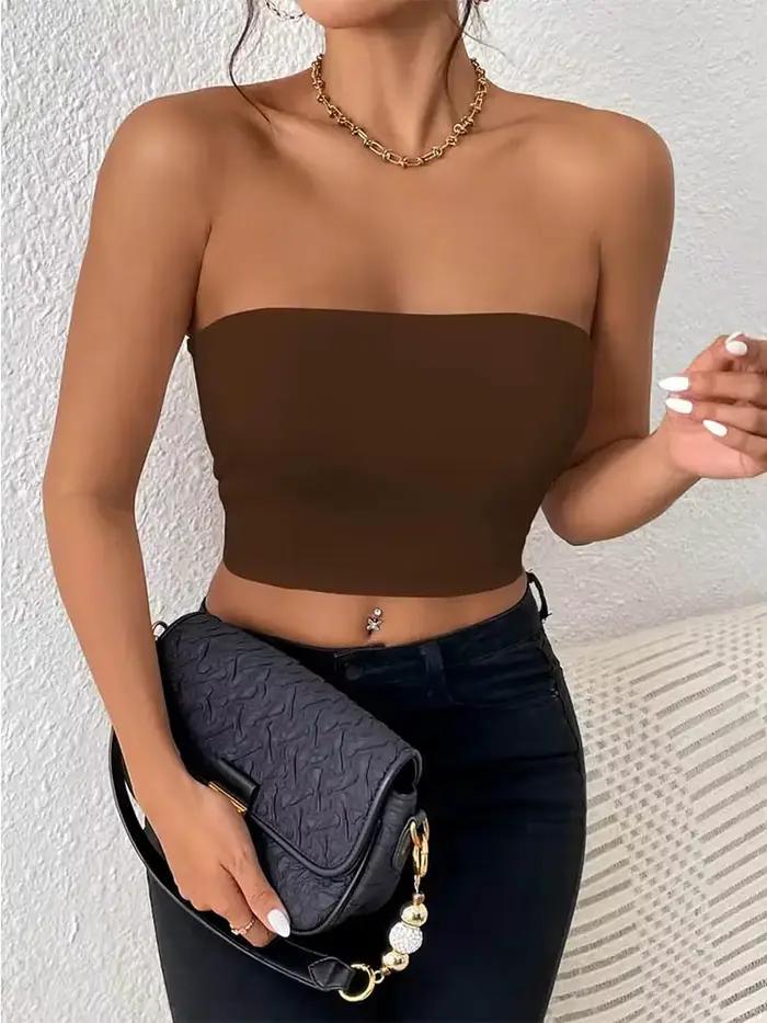 Haut tubulaire extensible sexy pour femmes