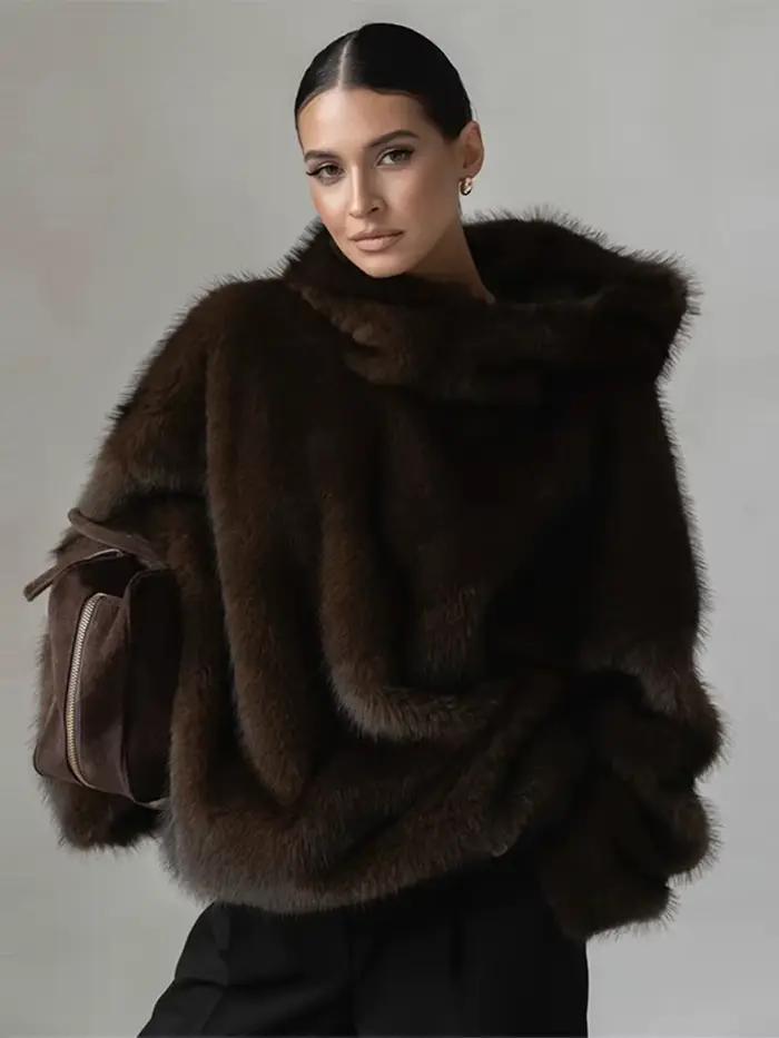 Manteaux Chic en fausse fourrure pour femmes