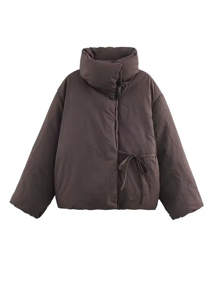 Manteau HH Femme Décontracté Col Haut Manches Longues Polyester Épais Occasions Spéciales Automne Hiver