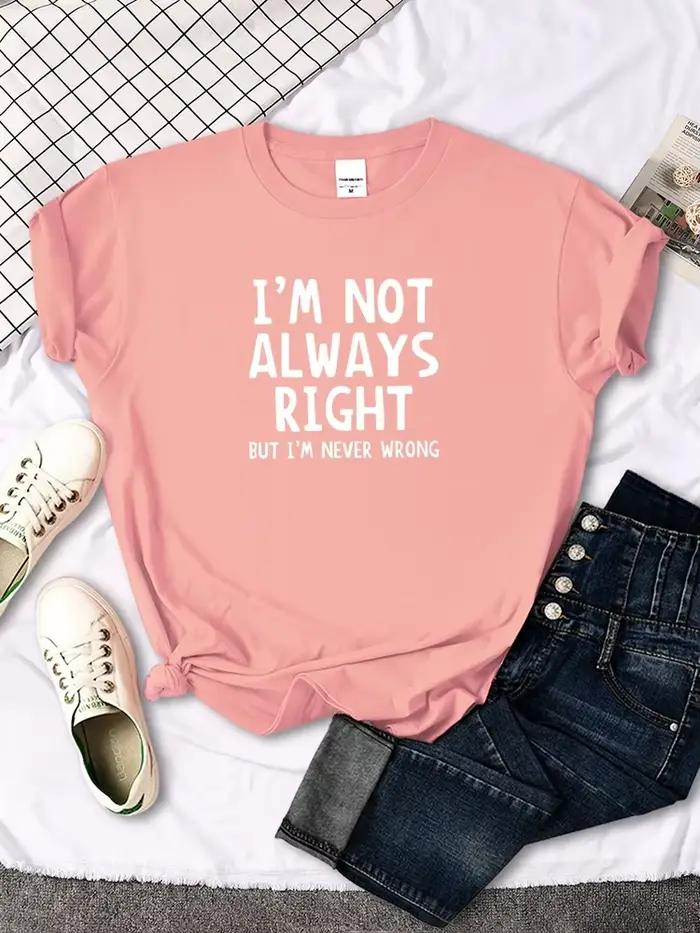 T-Shirt femme Cool lettres intéressantes imprimé t-shirts