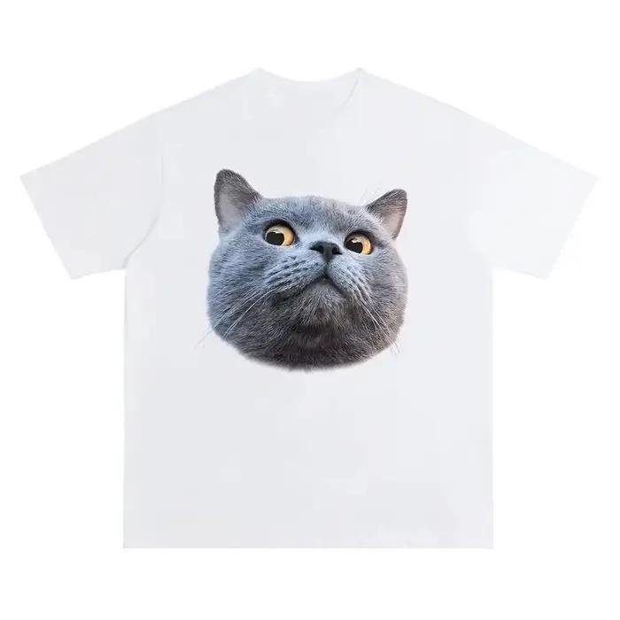 Blouse Kawaii Chaton Imprimé Vintage pour Femmes Occasions Spéciales Polyester Décontracté