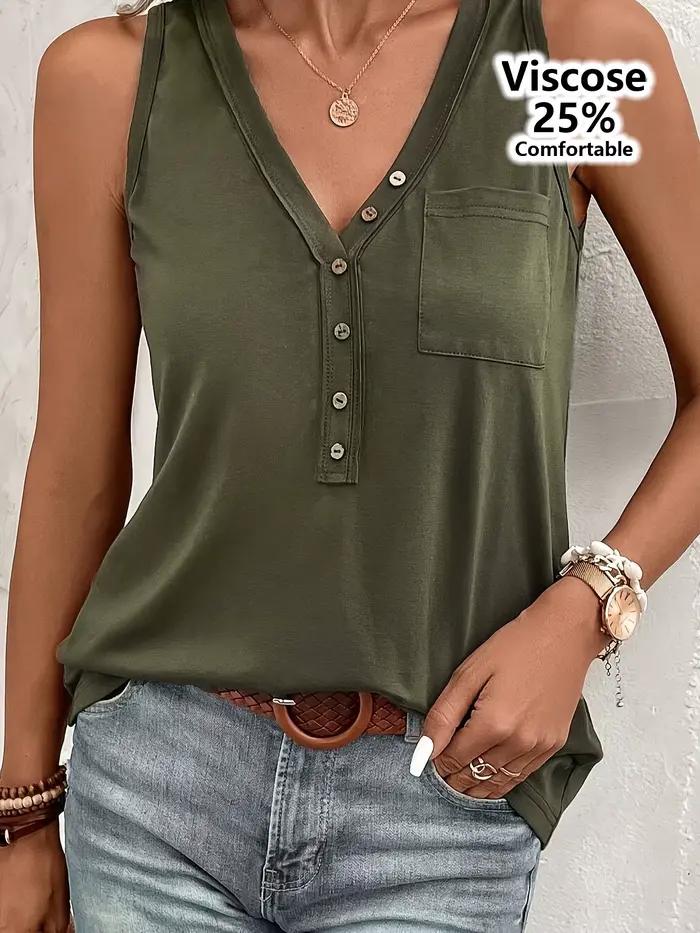 Gilet vert olive pour femme décontracté et élégant, style classique, polyester, élasthanne et viscose, pour la plage et les sorties estivales