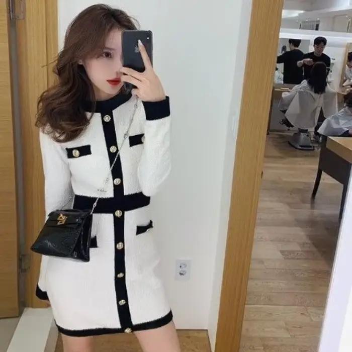 Robe pull vintage sexy pour femme