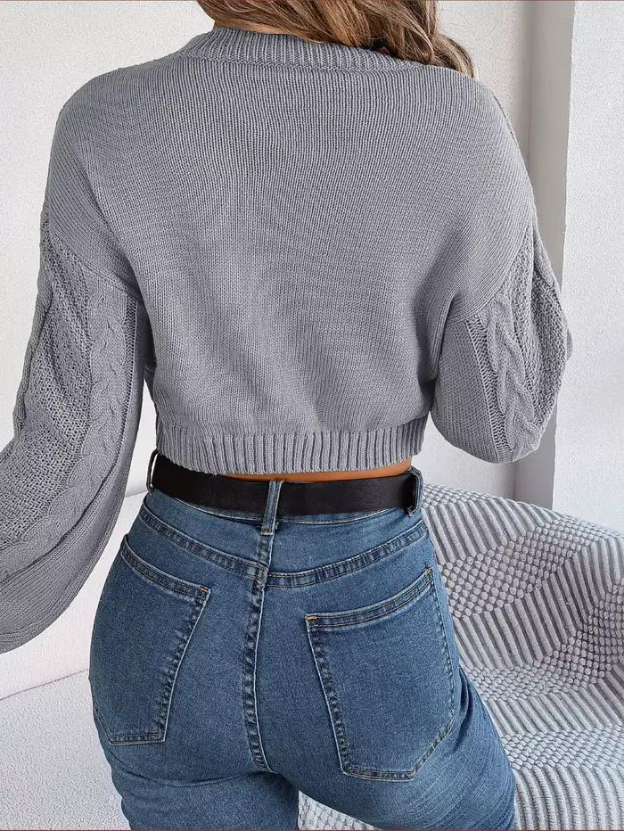 Pull court d'hiver pour femme