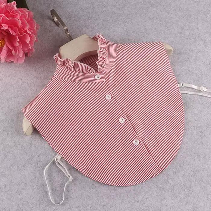 Faux col rayé fin détachable élégant pour femmes et filles diverses occasions formelles et décontractées