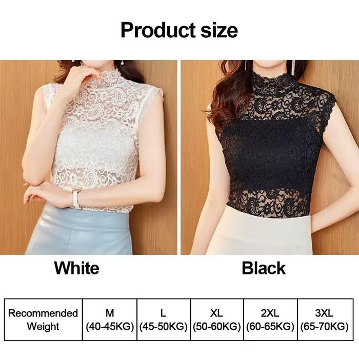 Élégant col à un mot femmes hauts courts transparent broderie demi manches Blouse dentelle