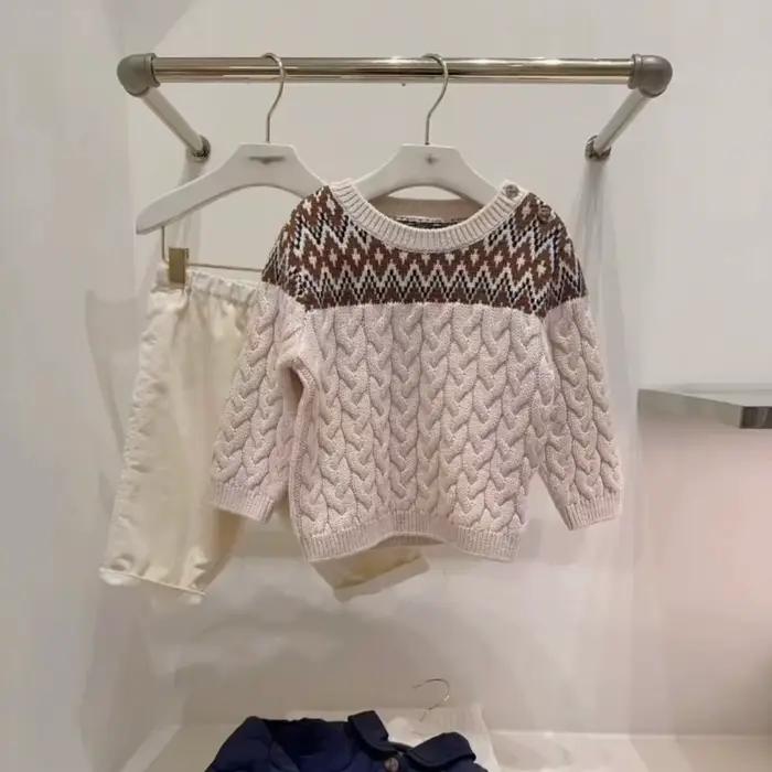 Pull pour filles Marque BP Nouvelle Collection Hiver 2026 Cardigan Bébé Cerise Mignon Hauts pour garçons Vêtements pour