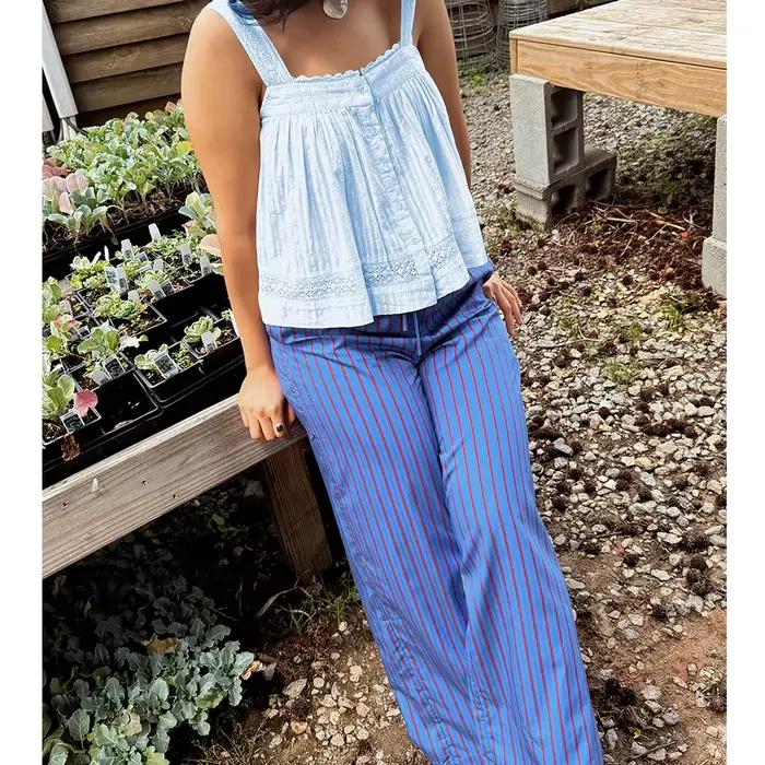 Femmes Kawaii Cottage dentelle à volants garniture débardeur Fairycore Sexy bouton avant col carré sans manches sortie Camis Boho gilet