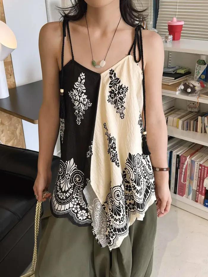 Nouvelle collection été : Haut de vacances pour femme style bohème français