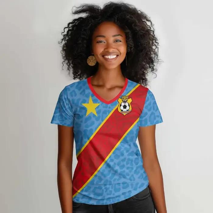 Sweat-shirt bleu pour femmes de la République démocratique du Congo