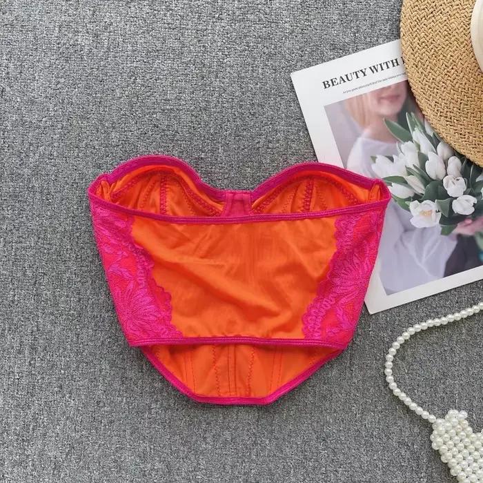 Haut court Dancing JL Ants en coton polyester rayé pour femmes, chic sans bretelles, occassions spéciales et tenues quotidiennes